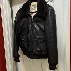 L.L. Bean Men's Vintage Leather Jacket - Dark Brown